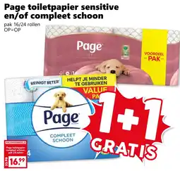 Coop Page toiletpapier sensitive en/of compleet schoon aanbieding