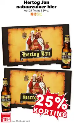 Coop Hertog Jan natuurzuiver bier aanbieding