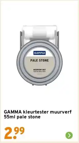 GAMMA GAMMA kleurtester muurverf 55ml pale stone aanbieding