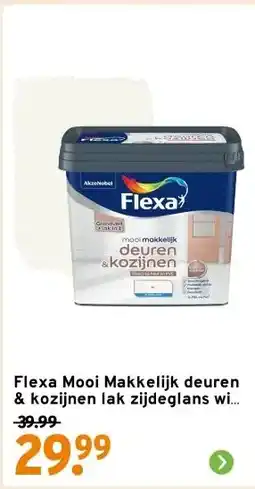 GAMMA Flexa Mooi Makkelijk deuren & kozijnen lak zijdeglans wit 750 ml aanbieding