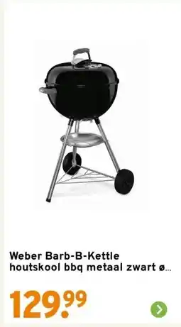 GAMMA Weber Barb-B-Kettle houtskool bbq metaal zwart ø 47 cm aanbieding