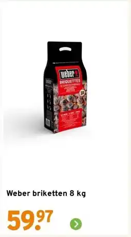 GAMMA Weber briketten 8 kg aanbieding
