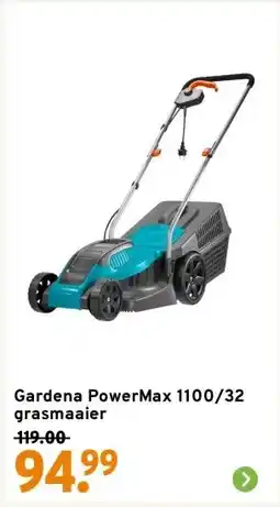 GAMMA Gardena PowerMax 1100/32 grasmaaier aanbieding