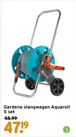 GAMMA Gardena slangwagen Aquaroll S set aanbieding