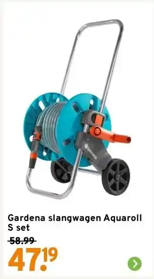 GAMMA Gardena slangwagen Aquaroll S set aanbieding
