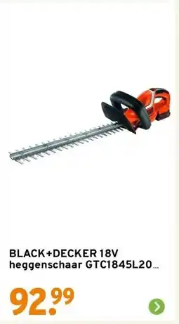 GAMMA BLACK+DECKER 18V heggenschaar GTC1845L20 incl. 2.0Ah accu aanbieding