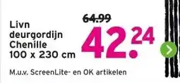 GAMMA Livn deurgordijn Chenille aanbieding