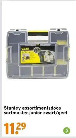 GAMMA Stanley assortimentsdoos sortmaster junior zwart/geel aanbieding