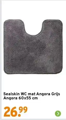GAMMA Sealskin WC mat Angora Grijs Angora 60x55 cm aanbieding