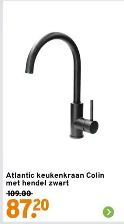 GAMMA Atlantic keukenkraan Colin met hendel zwart aanbieding