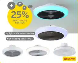 Praxis Op eglo plafondventilatoren aanbieding