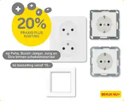 Praxis Op peha, busch jaeger, jung en gira binnen schakelmateriaal aanbieding