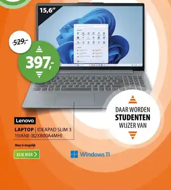 Expert Lenovo IdeaPad Slim 3 15IAN8 (82XB00A4MH) aanbieding
