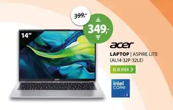 Expert Acer Aspire Lite (AL14-32P-32LE) Zilver aanbieding