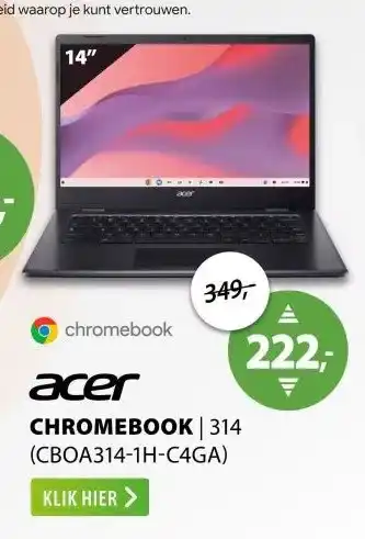 Expert Acer Chromebook 314 (CBOA314-1H-C4GA) aanbieding