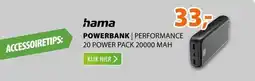Expert Hama Performance 20 Power Pack 20.000 mAh Antraciet aanbieding