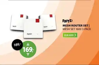 Expert AVM FRITZ!Mesh Set 1600 3-pack Edition International aanbieding