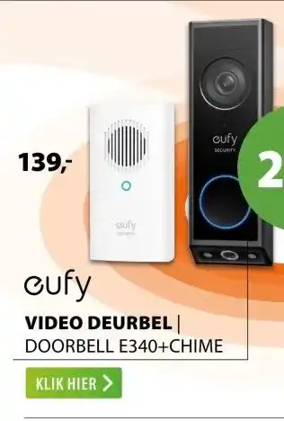 Expert Eufy Video Doorbell E340 + Chime aanbieding