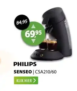 Expert Philips Senseo CSA210/60 Zwart aanbieding