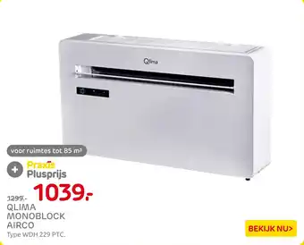 Praxis Qlima monoblock airco aanbieding