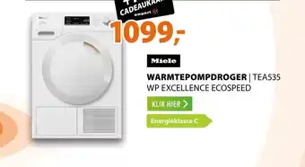 Expert Miele TEA 535 WP Excellence EcoSpeed aanbieding