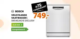 Expert Bosch SMS4ELW21E EXCLUSIV aanbieding