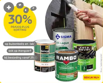 Praxis Op buitenbeits en lak aanbieding
