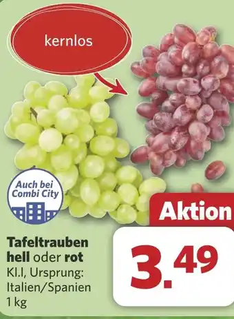 Combi Tafeltrauben hell oder rot aanbieding