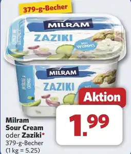 Combi Milram Sour Cream oder Zaziki aanbieding