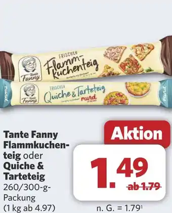 Combi Tante Fanny Flammkuchen- teig oder Quiche & Tarteteig aanbieding