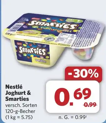 Combi Nestlé Joghurt & Smarties aanbieding