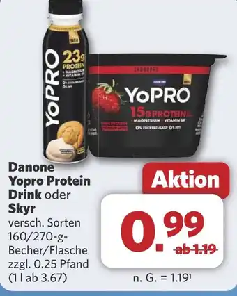 Combi Danone Yopro Protein Drink oder Skyr aanbieding