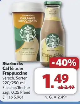 Combi Starbucks Caffè oder Frappuccino aanbieding