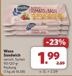 Combi Wasa Sandwich aanbieding