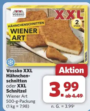 Combi Vossko XXL Hähnchen- schnitten oder XXL Schnitzel aanbieding