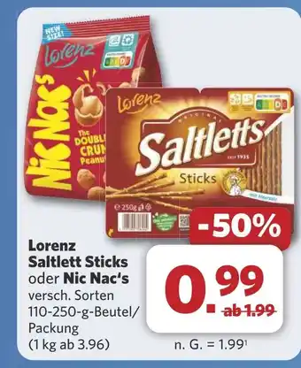 Combi Lorenz Saltlett Sticks oder Nic Nac's aanbieding