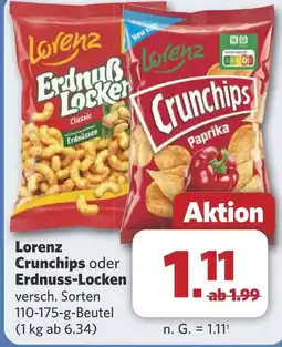 Combi Lorenz Crunchips oder Erdnuss-Locken aanbieding