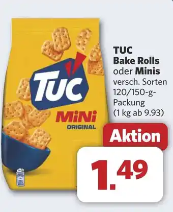Combi TUC Bake Rolls oder Minis aanbieding