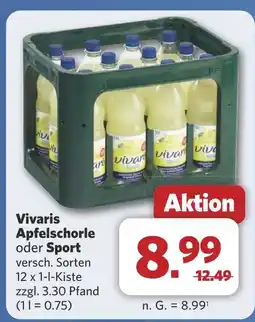 Combi Vivaris Apfelschorle oder Sport aanbieding