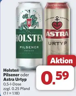 Combi Holsten Pilsener oder Astra Urtyp aanbieding