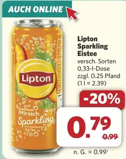 Combi Lipton Sparkling Eistee aanbieding
