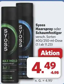 Combi Syoss Haarspray oder Schaumfestiger aanbieding