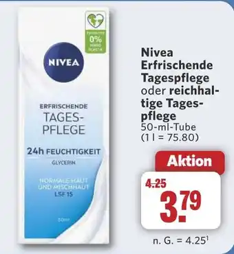 Combi Nivea Erfrischende Tagespflege oder reichhal- tige Tages- pflege aanbieding