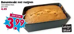 Boon`s Markt Bananencake met rozijnen aanbieding