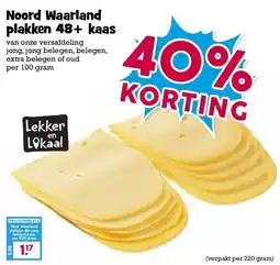 Boon`s Markt Noord Waarland plakken 48+ kaas aanbieding