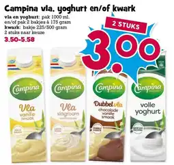 Boon`s Markt Campina vla, yoghurt en/of kwark aanbieding