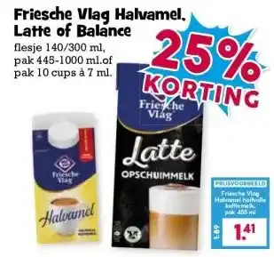 Boon`s Markt Friesche Vlag Halvamel, Latte of Balance aanbieding