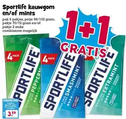 Boon`s Markt Sportlife kauwgom en/of mints aanbieding