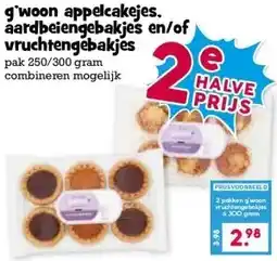 Boon`s Markt g'woon appelcakejes, aardbeiengebakjes en/of vruchtengebakjes aanbieding