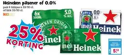Boon`s Markt Heineken pilsener of 0.0% aanbieding